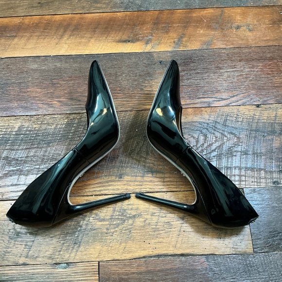 Sam Edelman Hazel Black Patent Leather Pointed Toe Stiletto Heels 10 - Picture 6 of 9